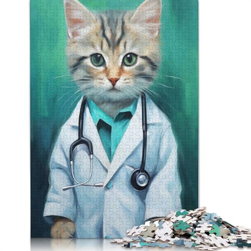 Kitty Doctor Puzzle, kreative Spiele, 100% recycelter Karton, Puzzle für Erwachsene, 1000 Teile (75 x 50 cm) von QBIREX
