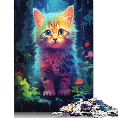 Kitty No1 Puzzle DIY-Spiel, rechteckiges Papierpuzzle für Jungen oder Mädchen, Geburtstagsgeschenk, 1000 Teile (75 x 50 cm) von QBIREX
