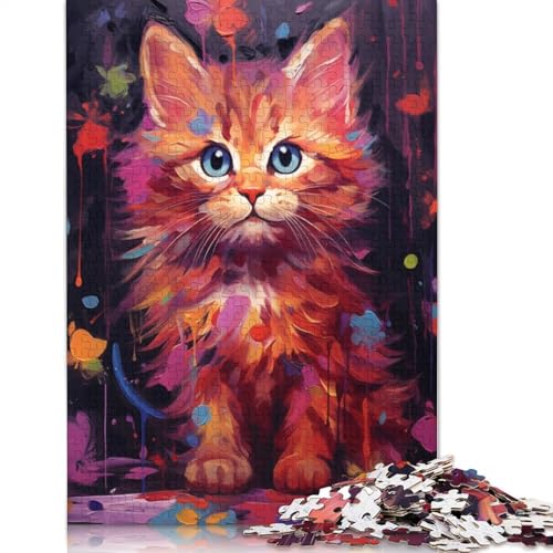 Kitty No7 Puzzle, Dekompressionsspielzeug, rechteckiges Papierpuzzle für Kinder und Erwachsene ab 12 Jahren, 1000 Teile (75 x 50 cm) von QBIREX