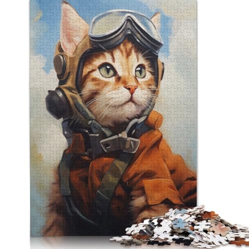 Kitty Pilot Puzzle Premium, 100% recycelte Pappe, 100% recycelter Karton, Puzzle für Kinder und Erwachsene ab 12 Jahren, 1000 Teile (26 x 38 cm) von QBIREX