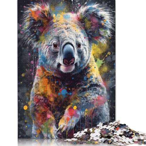 Koala Painting Puzzle 1500 Teile Schwer Puzzle Spielzeug Lernspiel Impossible Herausforderungsspielzeug Für Erwachsene Kinder 1500pcs (85x57cm) von QBIREX