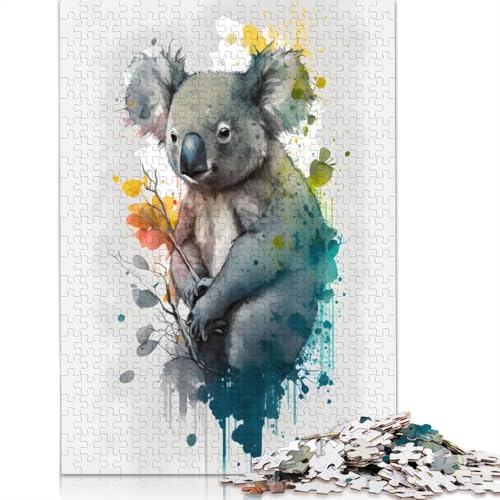 Koalas Puzzle für Erwachsene mit 520 Teilen, rechteckiges Holzbrett, schwierige Puzzles für Frauen und Männer, 520 Teile (52 x 38 cm) von QBIREX