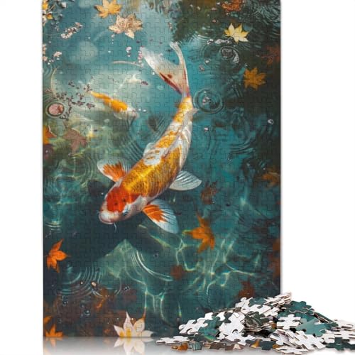 Koi Pond Puzzle 520 Teile Schwer Puzzle Spielzeug Lernspiel Impossible Herausforderung Spielzeug Für Erwachsene Und Kinder in Bewährter 520pcs (52x38cm) von QBIREX