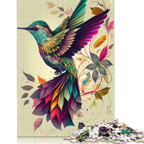 Kolibri-Farbvogel, 520 Puzzles für Erwachsene, Lernspiel, Puzzlespiele für Erwachsene für Jungen oder Mädchen, 520 Teile (52 x 38 cm) von QBIREX