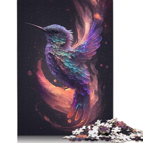 Kolibri der Fantasien, Puzzle, präzises, ineinandergreifendes Papier, rechteckiges Puzzle für Jungen oder Mädchen, 1000 Teile (75 x 50 cm) von QBIREX