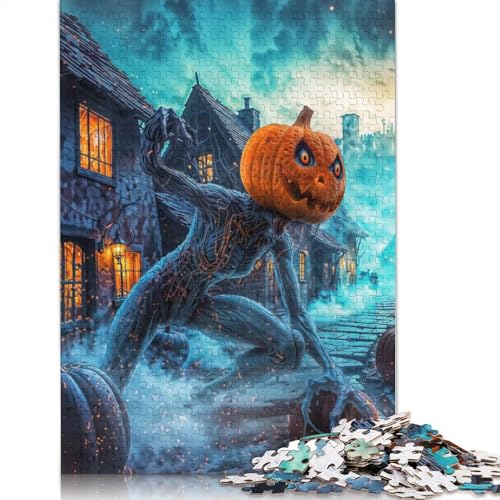 Kürbiskopf-Monster-Puzzle, Denksportaufgabe, 100% recycelter Karton, Puzzle für Kinder und Erwachsene ab 12 Jahren, 1000 Teile (38 x 26 cm) von QBIREX