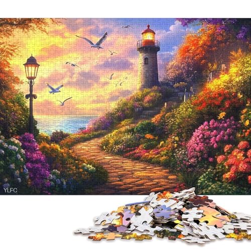 Küsten-Leuchtturm-Puzzle, umweltfreundliche Materialien, 100% recycelter Karton, Puzzle für Frauen und Männer, einzigartiges Geschenk, 70 x 50 cm/1000 Teile Küsten-Leuchtturm-Puzzle, umweltfreundliche Materialien, 100% recycelter Karton, Puzzle für Frauen und Männer, einzigartiges Geschenk, 70 x 50 cm/1000 Teile von QBIREX