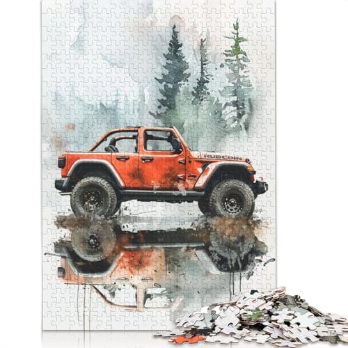 Kunst-Sportwagen-Puzzle, 100% recycelter Karton, 100% recycelter Karton, Puzzle für Jungen oder Mädchen, Geschenk, 1000 Teile (38 x 26 cm) von QBIREX