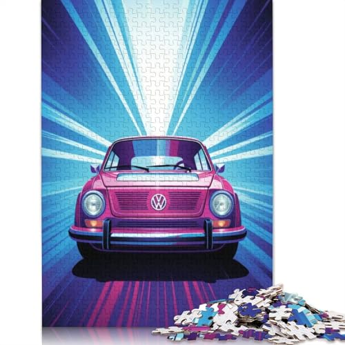 Kunst-Sportwagen-Puzzle, 100% recycelter Karton, 100% recycelter Karton, Puzzle für Jungen oder Mädchen, Geschenk, 1000 Teile (38 x 26 cm) von QBIREX