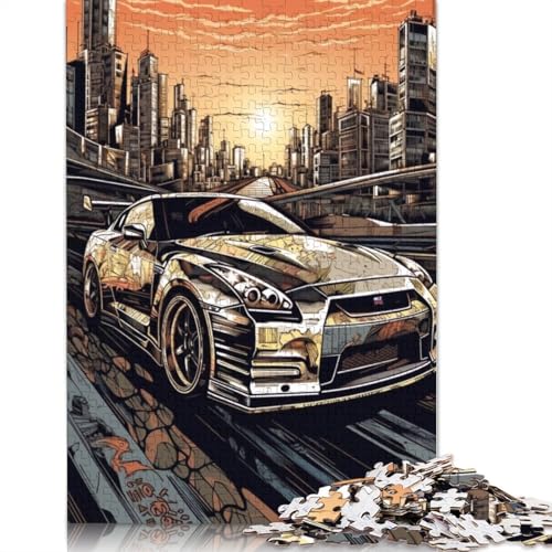 Kunst-Sportwagen-Puzzle, 100% recycelter Karton, 100% recycelter Karton, Puzzle für Jungen oder Mädchen, Geschenk, 1000 Teile (75 x 50 cm) von QBIREX