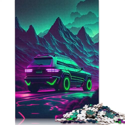 Kunst-Sportwagen-Puzzle, 100% recycelter Karton, 100% recycelter Karton, Puzzle für Jungen oder Mädchen, Geschenk, 1000 Teile (75 x 50 cm) von QBIREX