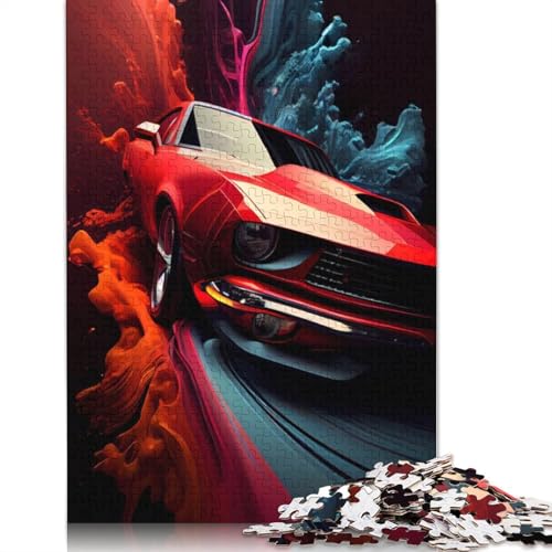 Kunst-Sportwagen-Puzzle, Denksportaufgabe, 100% recycelter Karton, Puzzle für Frauen und Männer, Muttertagsgeschenke, 1000 Teile (38 x 26 cm) von QBIREX