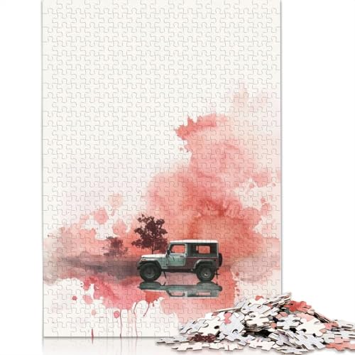 Kunst-Sportwagen-Puzzle, Denksportaufgabe, rechteckiges Papierpuzzle für Erwachsene und Teenager, 1000 Teile (75 x 50 cm) von QBIREX
