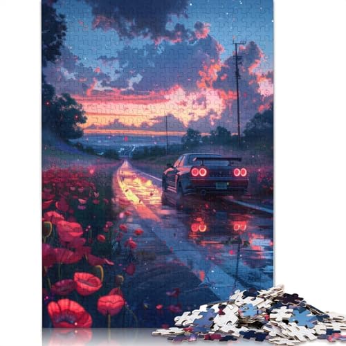 Kunst-Sportwagen-Puzzle, Denksportaufgabe, rechteckiges Papierpuzzle für Erwachsene und Teenager, 1000 Teile (75 x 50 cm) von QBIREX