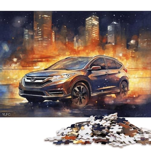 Kunst-Sportwagen-Puzzle, Entspannungs-Herausforderung, Spielzeug, Papier, rechteckig, Puzzle für Jungen oder Mädchen, Vatertagsgeschenke, 70 x 50 cm/1000 Teile von QBIREX