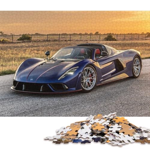 Kunst-Sportwagen-Puzzle, Entspannungs-Herausforderung, Spielzeug, Papier, rechteckig, Puzzle für Jungen oder Mädchen, Vatertagsgeschenke, 70 x 50 cm/1000 Teile von QBIREX