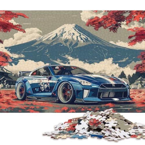 Kunst-Sportwagen-Puzzle, Entspannungs-Herausforderung, Spielzeug, Papier, rechteckig, Puzzle für Jungen oder Mädchen, Vatertagsgeschenke, 70 x 50 cm/1000 Teile von QBIREX