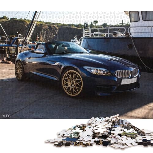 Kunst-Sportwagen-Puzzle, Entspannungs-Herausforderung, Spielzeug, Papier, rechteckig, Puzzle für Jungen oder Mädchen, Vatertagsgeschenke, 70 x 50 cm/1000 Teile von QBIREX