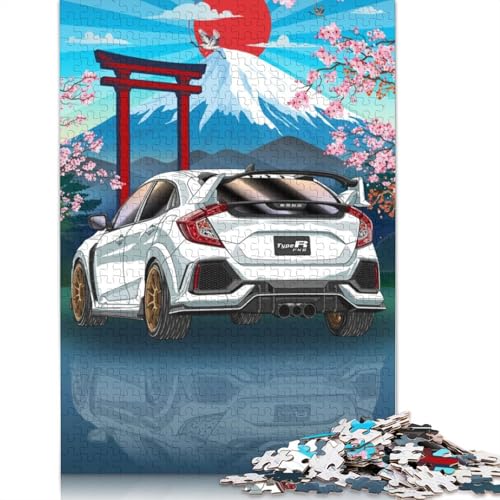 Kunst-Sportwagen-Puzzle, Entspannungs-Herausforderung, Spielzeug, rechteckiges Papierpuzzle für Jungen oder Mädchen, Vatertagsgeschenke, 1000 Teile (75 x 50 cm) von QBIREX