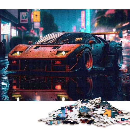 Kunst-Sportwagen-Puzzle, Familienspaß, rechteckiges Papierpuzzle für Jungen oder Mädchen, Kindertagsgeschenke, 70 x 50 cm, 1000 Teile von QBIREX