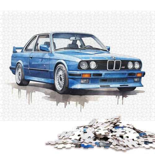 Kunst-Sportwagen-Puzzle, Familienspaß, rechteckiges Papierpuzzle für Jungen oder Mädchen, Kindertagsgeschenke, 70 x 50 cm, 1000 Teile von QBIREX
