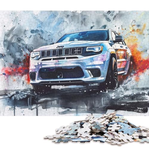 Kunst-Sportwagen-Puzzle, Familienspaß, rechteckiges Papierpuzzle für Jungen oder Mädchen, Kindertagsgeschenke, 70 x 50 cm, 1000 Teile von QBIREX