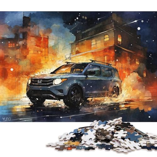 Kunst-Sportwagen-Puzzle, Lernspiele, Familienaktivitäten, Premium-Karton-Puzzle für Frauen und Männer, 38 x 26 cm, 1000 Teile von QBIREX
