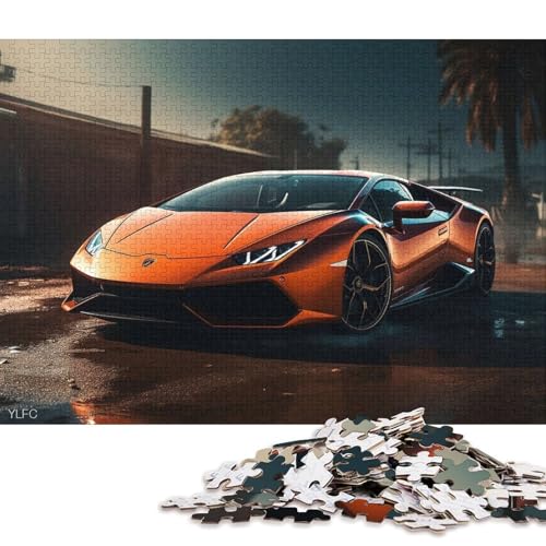 Kunst-Sportwagen-Puzzle, Lernspiele, Familienaktivitäten, Premium-Karton-Puzzle für Frauen und Männer, 38 x 26 cm, 1000 Teile von QBIREX