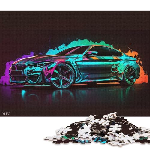 Kunst-Sportwagen-Puzzle, Lernspiele, Familienaktivitäten, Premium-Karton-Puzzle für Frauen und Männer, 38 x 26 cm, 1000 Teile von QBIREX
