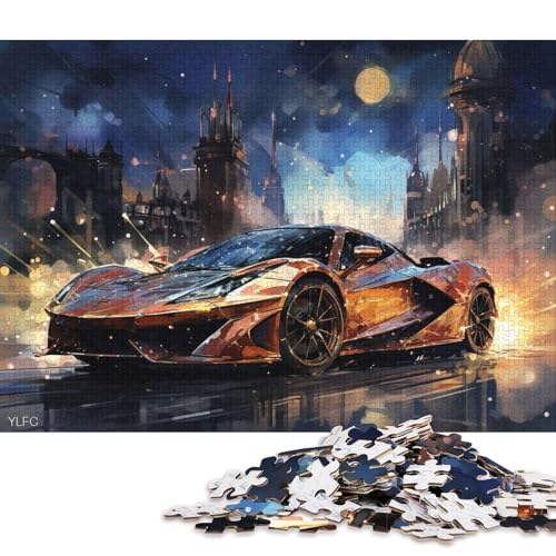 Kunst-Sportwagen-Puzzle, Lernspiele, Familienaktivitäten, Premium-Karton-Puzzle für Frauen und Männer, 70 x 50 cm, 1000 Teile von QBIREX