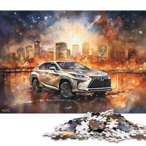 Kunst-Sportwagen-Puzzle, Lernspiele, Familienaktivitäten, Premium-Karton-Puzzle für Frauen und Männer, 70 x 50 cm, 1000 Teile von QBIREX