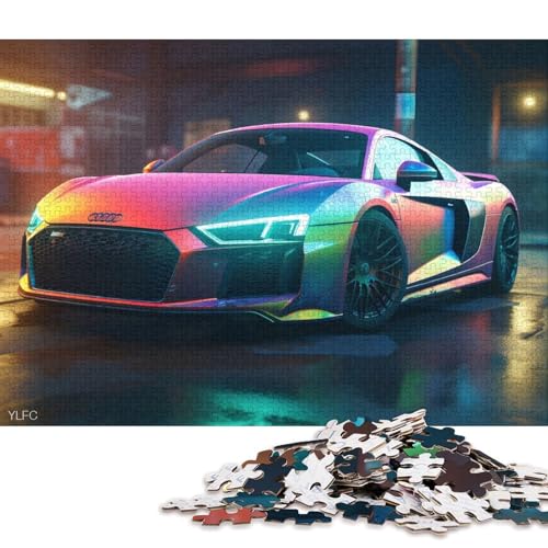 Kunst-Sportwagen-Puzzle, Lernspiele, Familienaktivitäten, Premium-Karton-Puzzle für Frauen und Männer, 70 x 50 cm, 1000 Teile von QBIREX