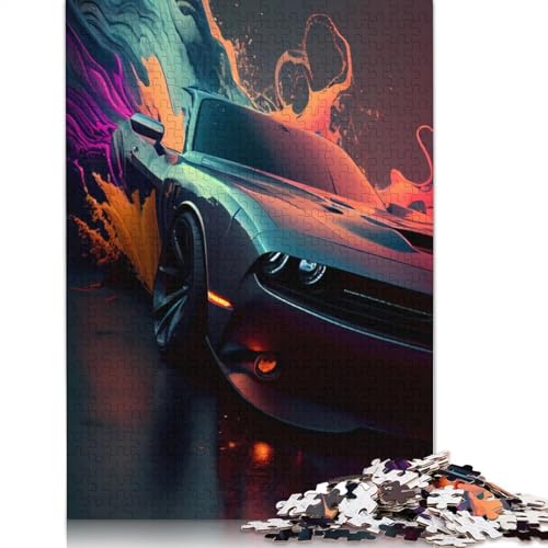 Kunst-Sportwagen-Puzzle, Lernspiele, Familienaktivitäten, Premium-Karton-Puzzle für Frauen und Männer, Geschenk, 1000 Teile (38 x 26 cm) von QBIREX
