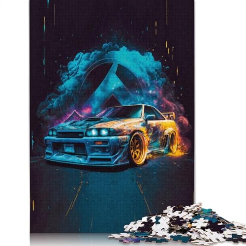 Kunst-Sportwagen-Puzzle, Lernspiele, Familienaktivitäten, Premium-Karton-Puzzle für Frauen und Männer, Geschenk, 1000 Teile (38 x 26 cm) von QBIREX