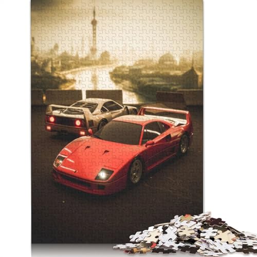 Kunst-Sportwagen-Puzzle, Lernspiele, Familienaktivitäten, Premium-Karton-Puzzle für Frauen und Männer, Geschenk, 1000 Teile (75 x 50 cm) von QBIREX