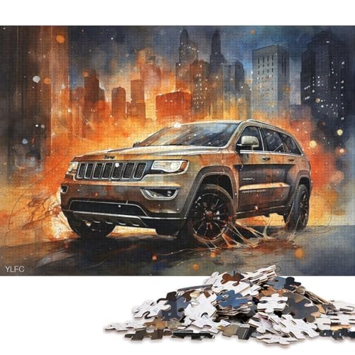 Kunst-Sportwagen-Puzzle, einzigartige Heimdekoration, 100% recycelter Karton, Puzzle für Jungen oder Mädchen, 70 x 50 cm/1000 Teile von QBIREX