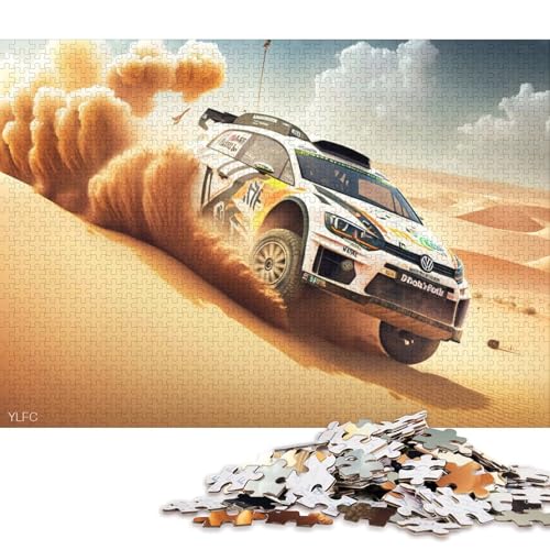 Kunst-Sportwagen-Puzzle, einzigartige Heimdekoration, 100% recycelter Karton, Puzzle für Jungen oder Mädchen, 70 x 50 cm/1000 Teile von QBIREX