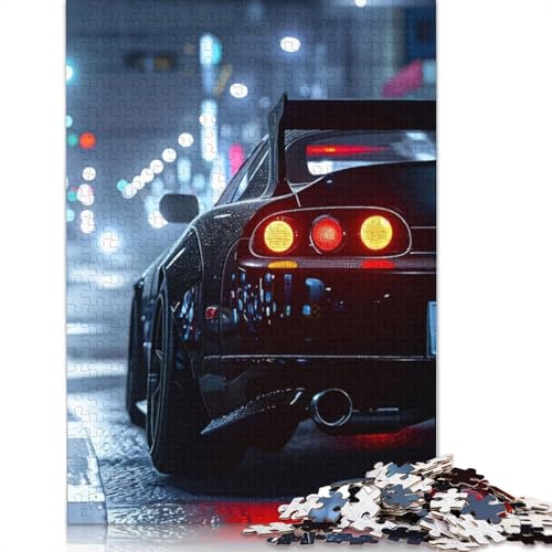 Kunst-Sportwagen-Puzzle, einzigartiges rechteckiges Papier-Puzzle für die Heimdekoration, für Erwachsene und Teenager, Muttertagsgeschenke, 1000 Teile (38 x 26 cm) von QBIREX
