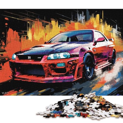 Kunst-Sportwagen-Puzzle, herausfordernd und knifflig, 100 Prozent recycelter Karton, Puzzle für Erwachsene und Teenager, Geburtstagsgeschenk, 38 x 26 cm, 1000 Teile Kunst-Sportwagen-Puzzle, herausfordernd und knifflig, 100 Prozent recycelter Karton, Puzzle für Erwachsene und Teenager, Geburtstagsgeschenk, 38 x 26 cm, 1000 Teile von QBIREX