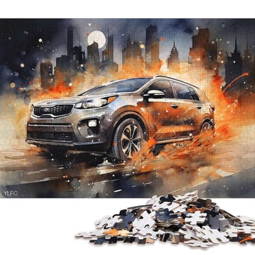 Kunst-Sportwagen-Puzzle, herausfordernd und knifflig, 100 Prozent recycelter Karton, Puzzle für Erwachsene und Teenager, Geburtstagsgeschenk, 38 x 26 cm, 1000 Teile Kunst-Sportwagen-Puzzle, herausfordernd und knifflig, 100 Prozent recycelter Karton, Puzzle für Erwachsene und Teenager, Geburtstagsgeschenk, 38 x 26 cm, 1000 Teile von QBIREX