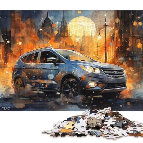 Kunst-Sportwagen-Puzzle, herausfordernd und knifflig, 100 Prozent recycelter Karton, Puzzle für Erwachsene und Teenager, Geburtstagsgeschenk, 38 x 26 cm, 1000 Teile Kunst-Sportwagen-Puzzle, herausfordernd und knifflig, 100 Prozent recycelter Karton, Puzzle für Erwachsene und Teenager, Geburtstagsgeschenk, 38 x 26 cm, 1000 Teile von QBIREX