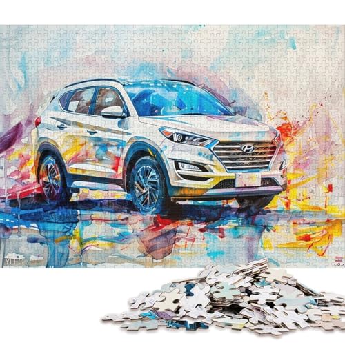 Kunst-Sportwagen-Puzzle, herausfordernd und knifflig, 100 Prozent recycelter Karton, Puzzle für Erwachsene und Teenager, Geburtstagsgeschenk, 38 x 26 cm, 1000 Teile Kunst-Sportwagen-Puzzle, herausfordernd und knifflig, 100 Prozent recycelter Karton, Puzzle für Erwachsene und Teenager, Geburtstagsgeschenk, 38 x 26 cm, 1000 Teile von QBIREX