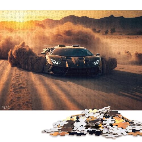 Kunst-Sportwagen-Puzzle, herausfordernd und knifflig, 100 Prozent recycelter Karton, Puzzle für Erwachsene und Teenager, Geburtstagsgeschenk, 70 x 50 cm, 1000 Teile Kunst-Sportwagen-Puzzle, herausfordernd und knifflig, 100 Prozent recycelter Karton, Puzzle für Erwachsene und Teenager, Geburtstagsgeschenk, 70 x 50 cm, 1000 Teile von QBIREX