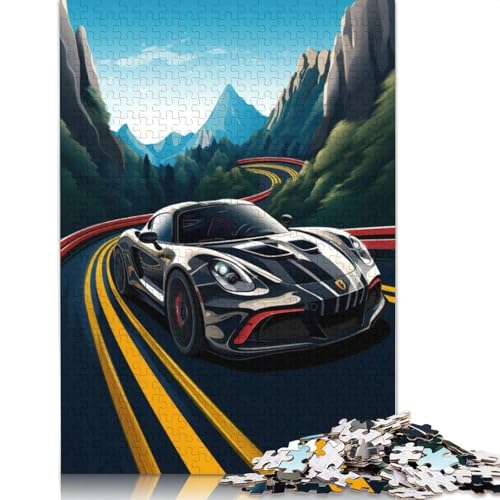 Kunst-Sportwagen-Puzzle, herausfordernd und knifflig, 100% recycelter Karton, Puzzle für Erwachsene und Kinder, 1000 Teile (75 x 50 cm) von QBIREX