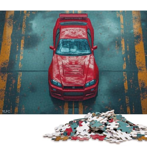 Kunst-Sportwagen-Puzzle, herausfordernd und knifflig, 100% recycelter Karton, Puzzle für Erwachsene und Kinder, 70 x 50 cm, 1000 Teile Kunst-Sportwagen-Puzzle, herausfordernd und knifflig, 100% recycelter Karton, Puzzle für Erwachsene und Kinder, 70 x 50 cm, 1000 Teile von QBIREX