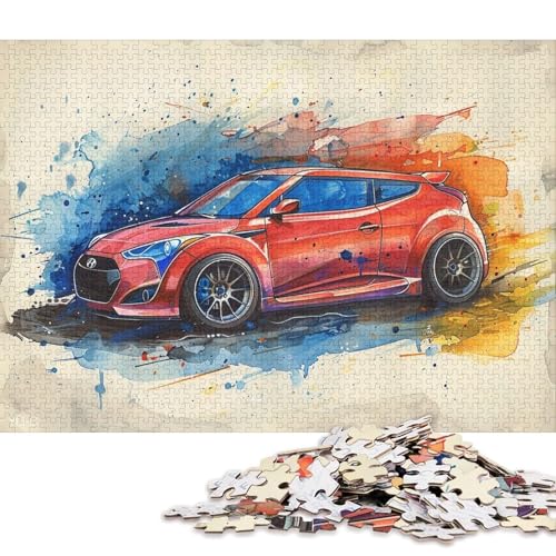 Kunst-Sportwagen-Puzzle, herausfordernd und knifflig, 100% recycelter Karton, Puzzle für Erwachsene und Kinder, 70 x 50 cm, 1000 Teile Kunst-Sportwagen-Puzzle, herausfordernd und knifflig, 100% recycelter Karton, Puzzle für Erwachsene und Kinder, 70 x 50 cm, 1000 Teile von QBIREX