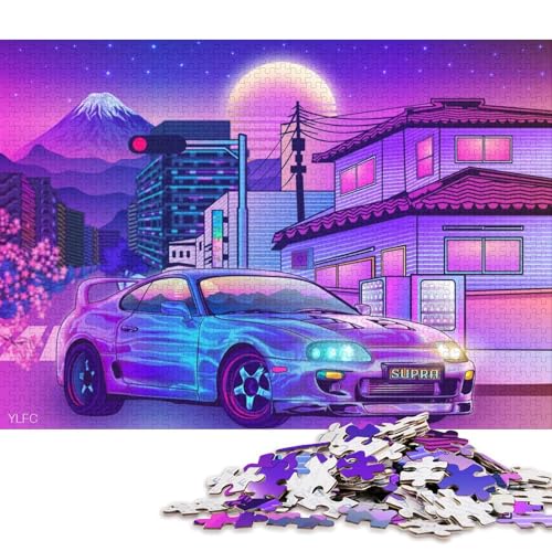 Kunst-Sportwagen-Puzzle, herausfordernd und knifflig, 100% recycelter Karton, Puzzle für Erwachsene und Kinder, 70 x 50 cm, 1000 Teile von QBIREX