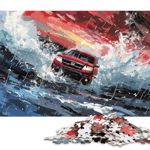 Kunst-Sportwagen-Puzzle, herausfordernd und knifflig, 100% recycelter Karton, Puzzle für Erwachsene und Kinder, 70 x 50 cm, 1000 Teile von QBIREX