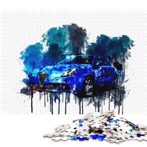 Kunst-Sportwagen-Puzzle, herausfordernd und knifflig, Premium-Karton-Puzzle für Erwachsene, Teenager, 70 x 50 cm/1000 Teile von QBIREX