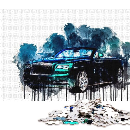 Kunst-Sportwagen-Puzzle, präzises, ineinandergreifendes Papier, rechteckiges Puzzle für Erwachsene und Kinder, einzigartiges Geschenk, 70 x 50 cm, 1000 Teile Kunst-Sportwagen-Puzzle, präzises, ineinandergreifendes Papier, rechteckiges Puzzle für Erwachsene und Kinder, einzigartiges Geschenk, 70 x 50 cm, 1000 Teile von QBIREX